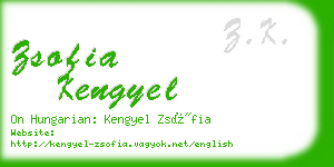 zsofia kengyel business card